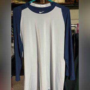 nike pro baseball shirt/undershirt grey